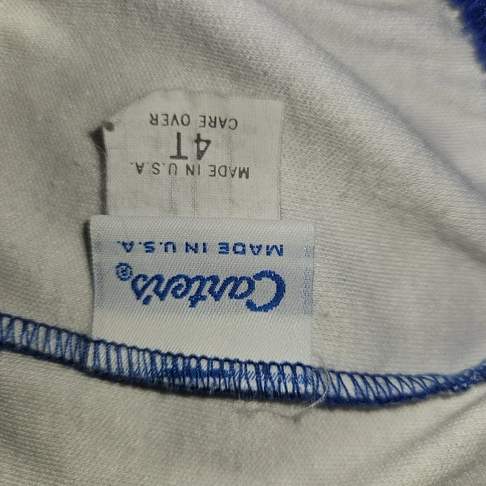 Vintage Carters Toddler Windbreaker Pants Size 4T Boys - Blue 90’s - Picture 3 of 5